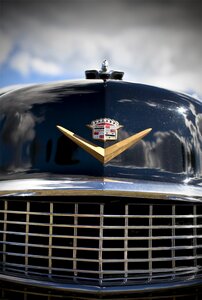 Front lid vintage car photo