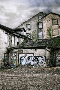 Decay old houses former spinning mill