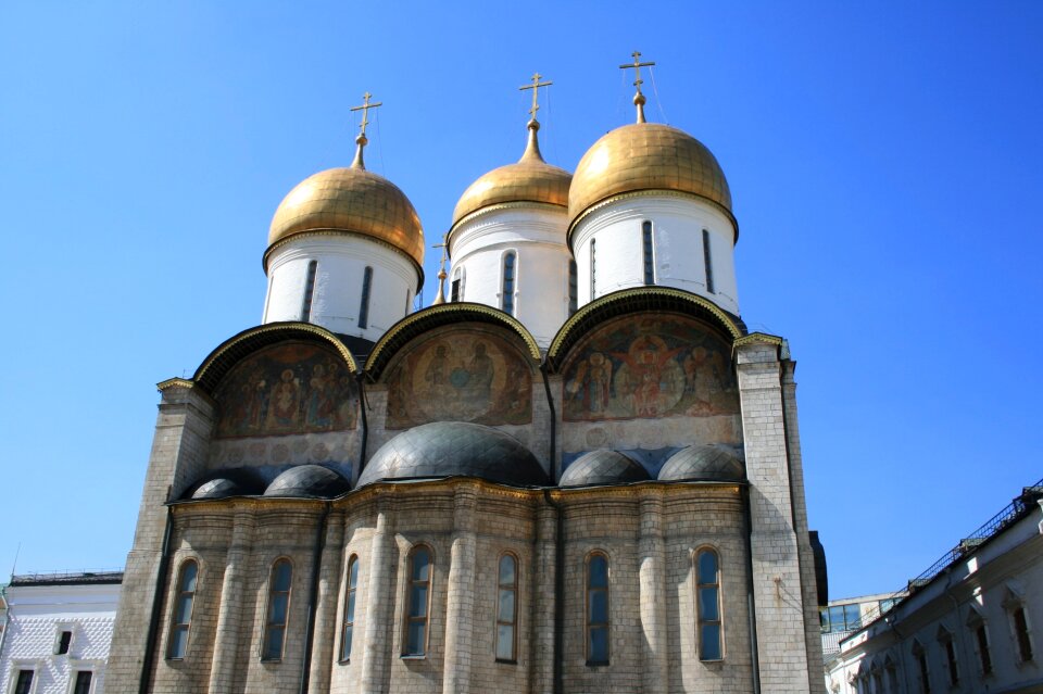 Russian orthodox buildings sky