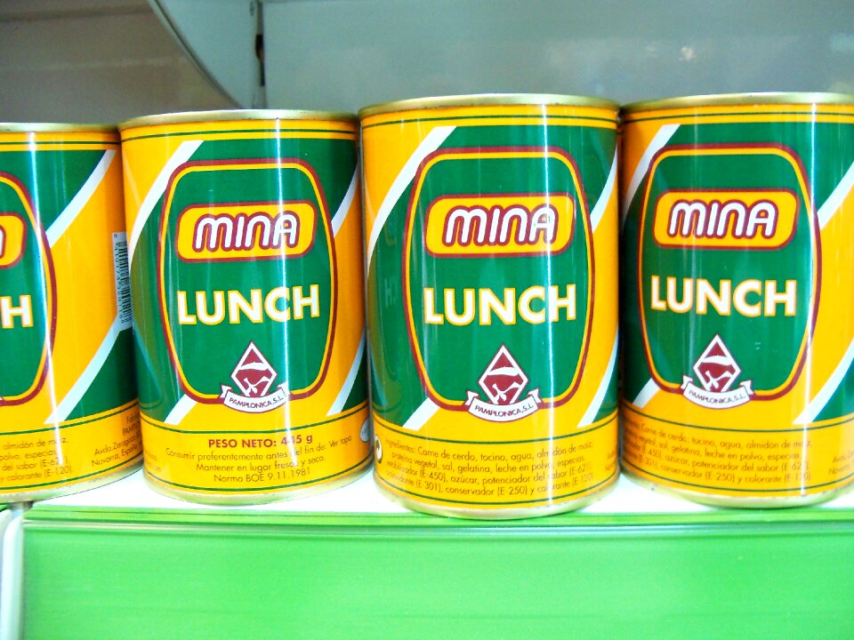 Canned lunch groceries food