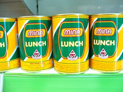 Canned lunch groceries food