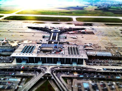 Sunset flying overflight