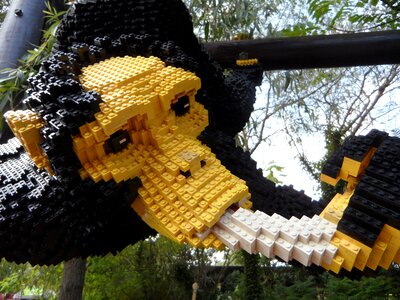 Building blocks monkey replica photo