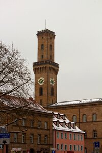 Cold town hall clock photo
