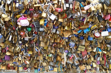 Padlock bridge of arts paris