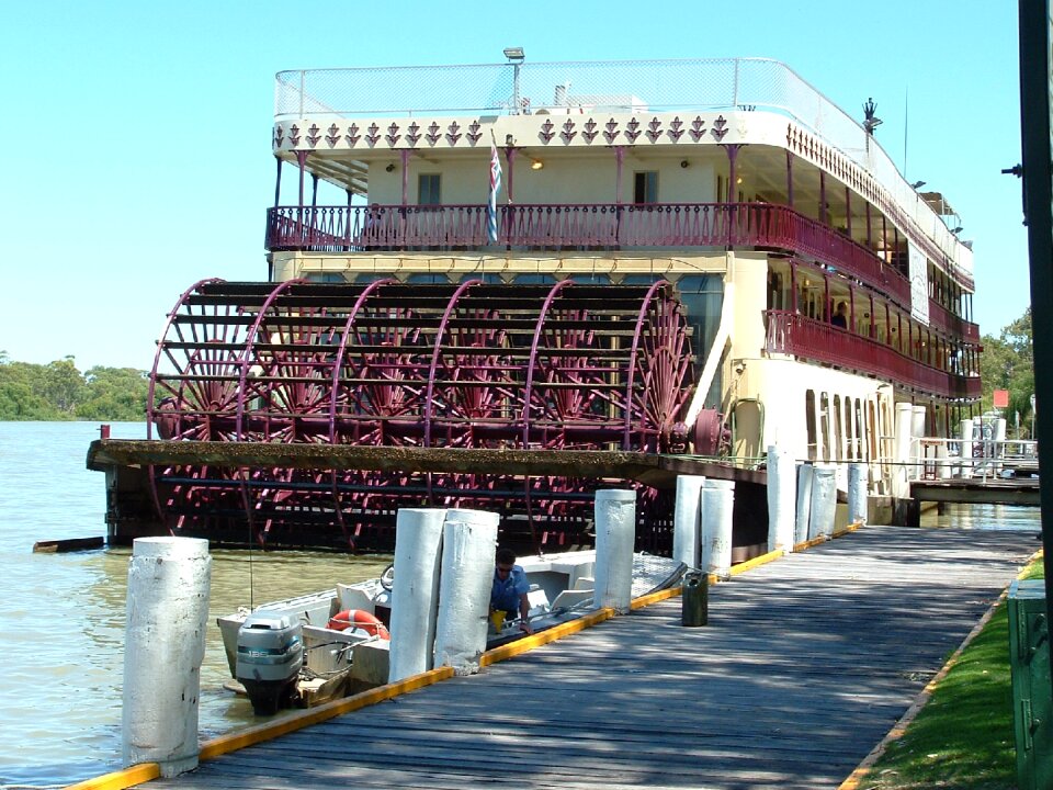 Steam powered steam engine steamboat