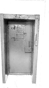 Metallic door doorway