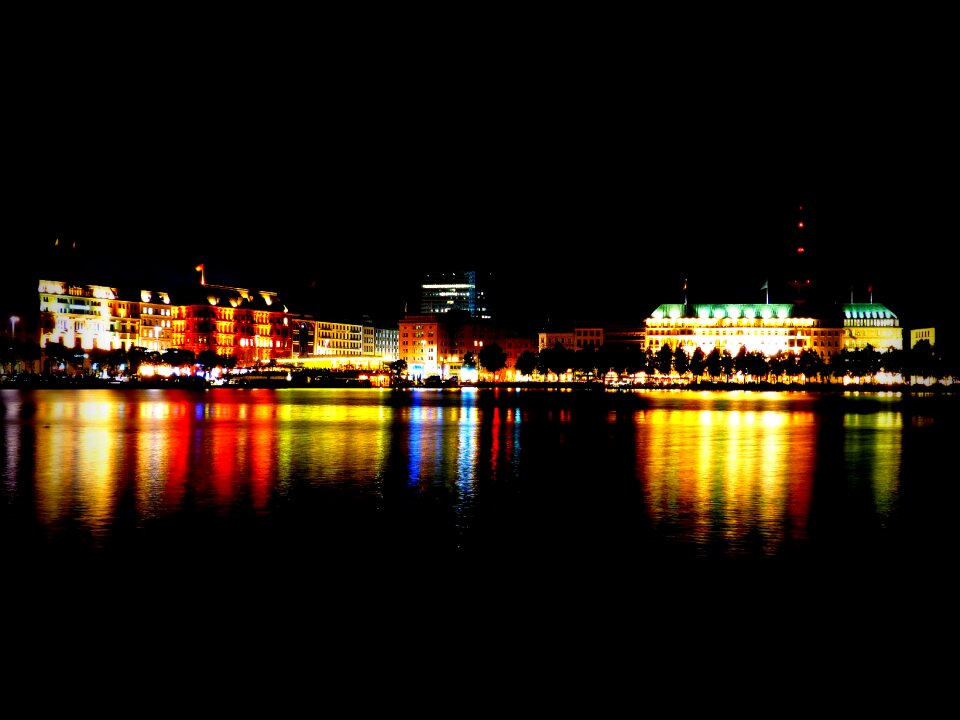 Night hamburg city