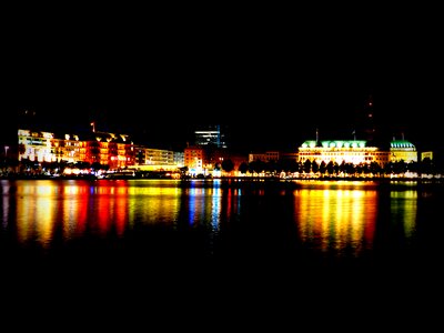 Night hamburg city