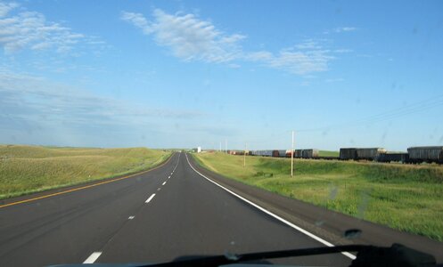 Trans canada highway number 1 blacktop photo