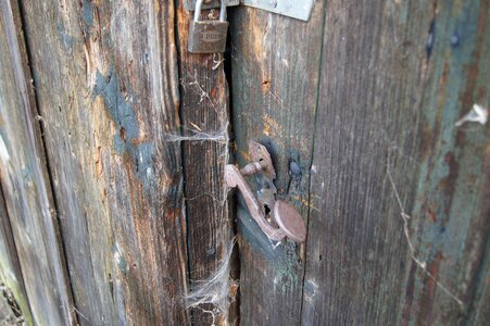 Padlock door buckle old photo