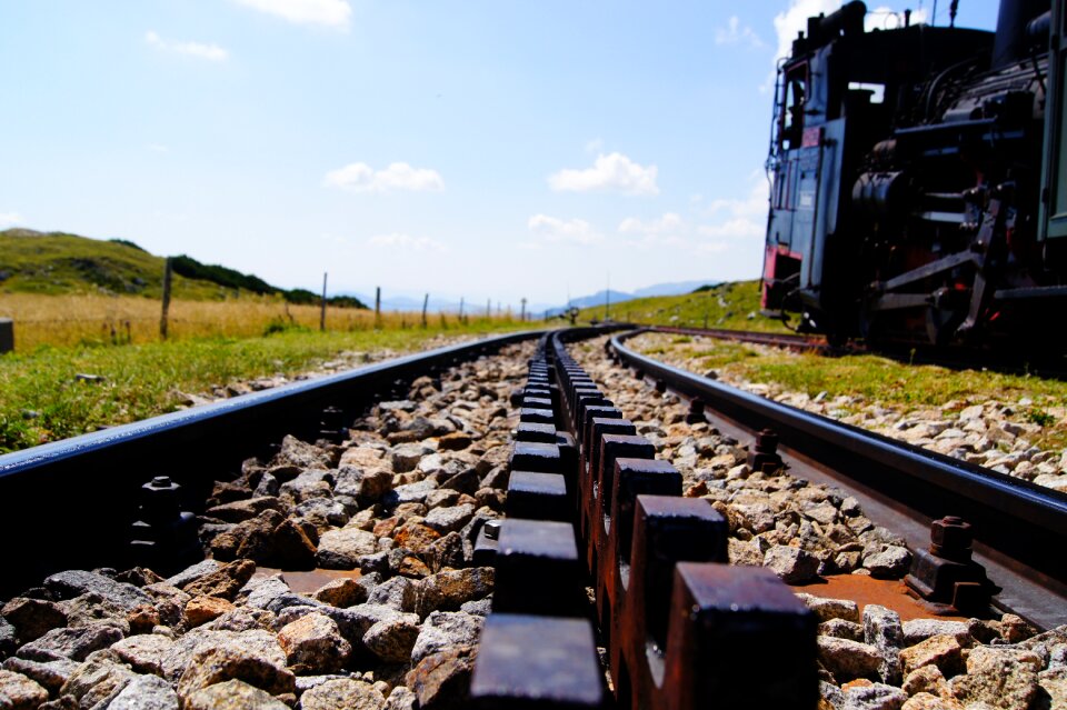 Locomotive tracks steam locomotive