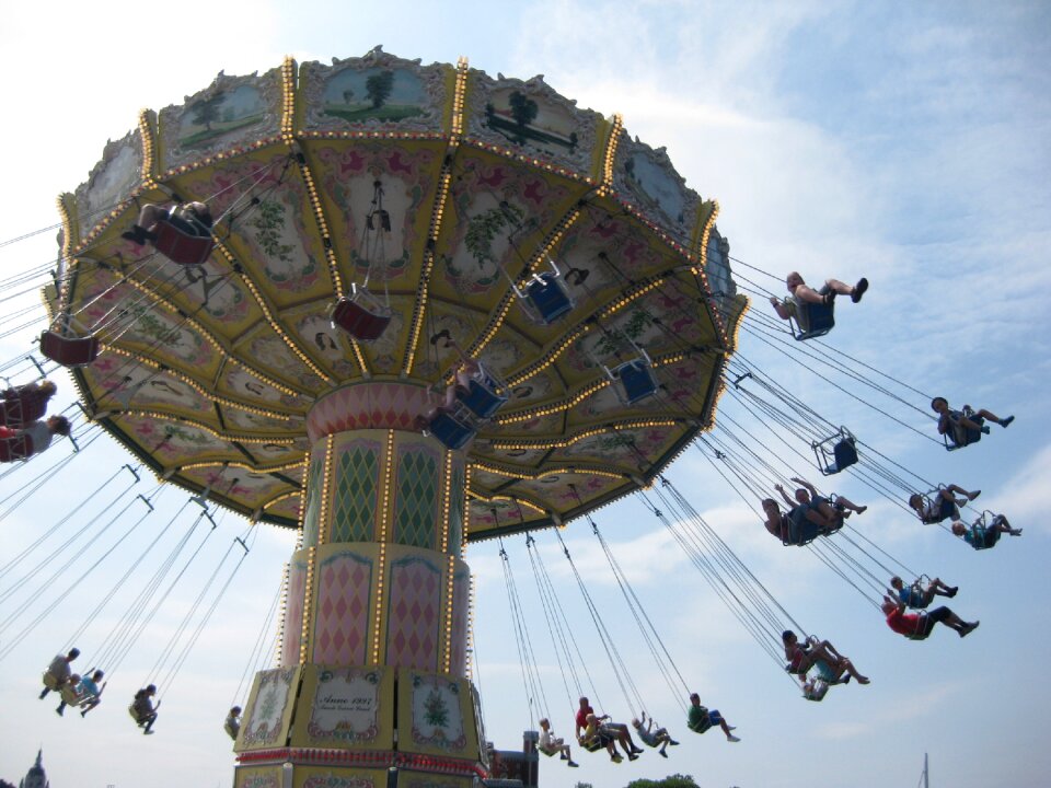 Folk festival colorful ride