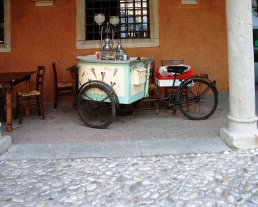 Ice cream sales tricycle ice cream sales on tricycle photo