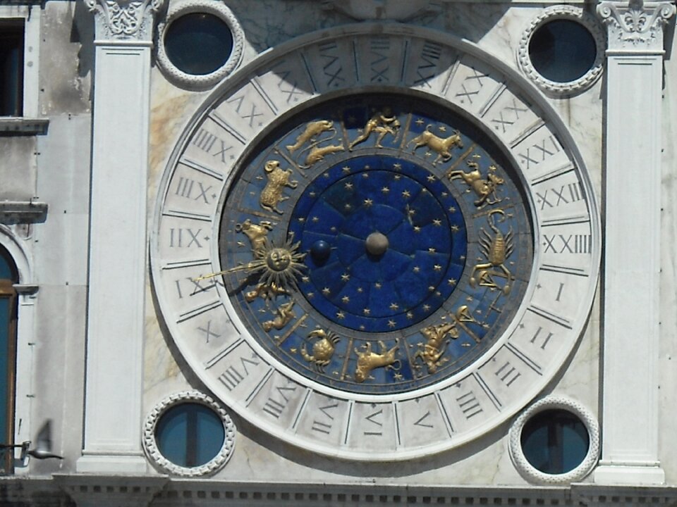 Old clock time venice