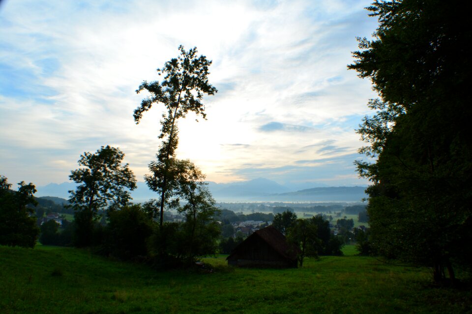 Sunrise mountain switzerland