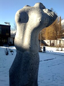 Stone sculpture figure abstract