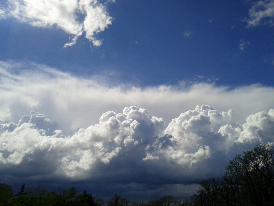 Blue white landscape