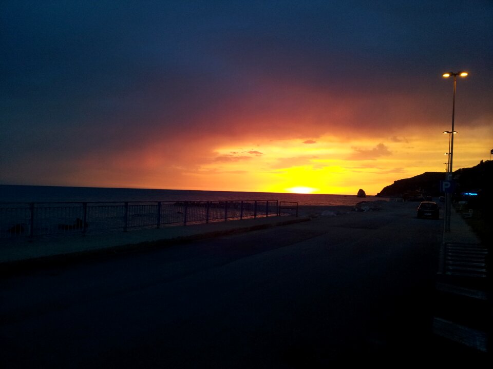 Sunset calabria beach