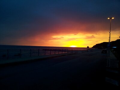 Sunset calabria beach photo