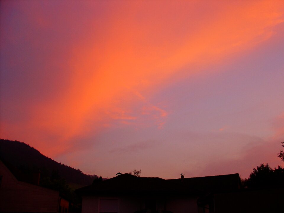 At dusk sunrise light