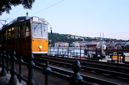 Vehicle tram budapest photo