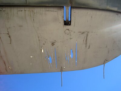 Aileron torn damaged