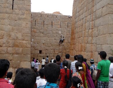 Rock climbing fort chitradurga photo