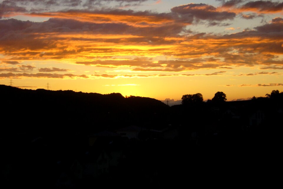 Mood sunset village