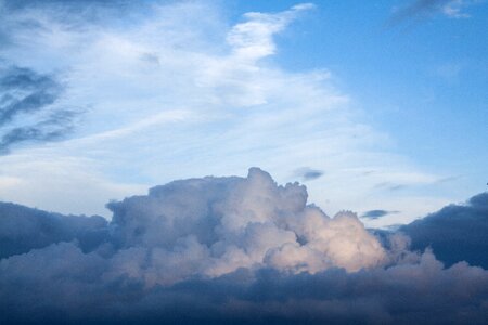 Thunderstorm sky blue photo