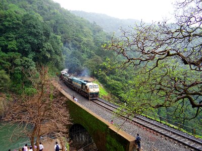 Railway bridge mountain western ghats photo