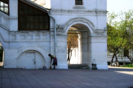 Church paving town