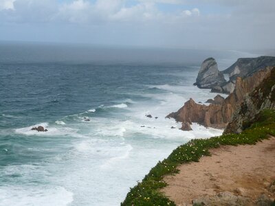 Rocks ocean landscape photo