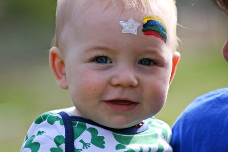 Face baby rainbow