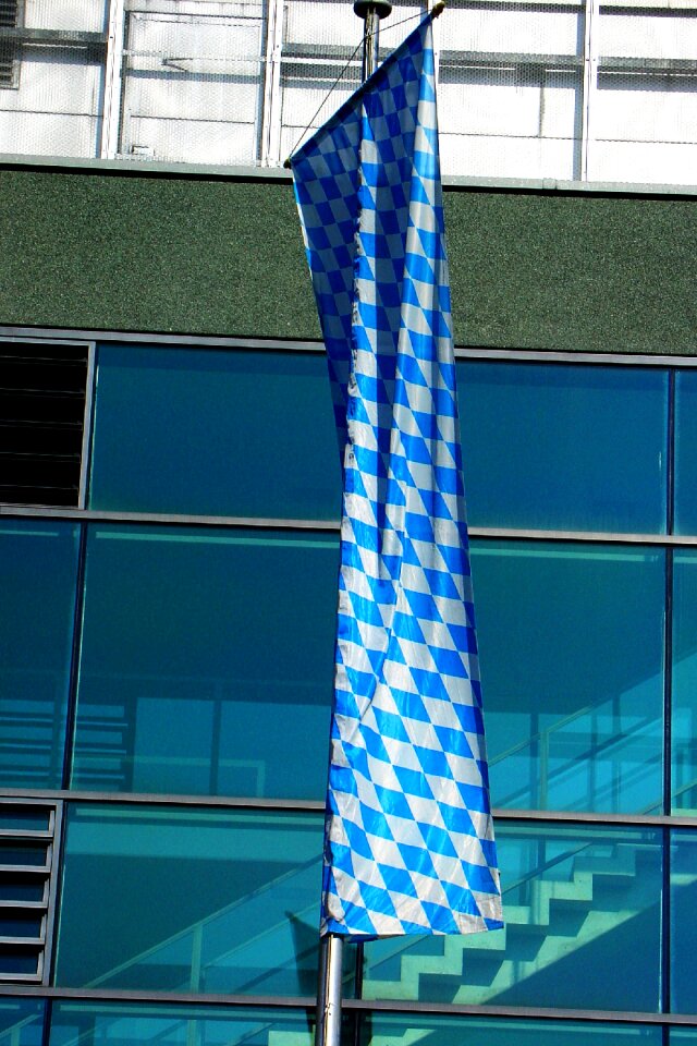 Flag bavaria white blue