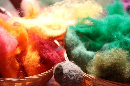 Wool color fluffy