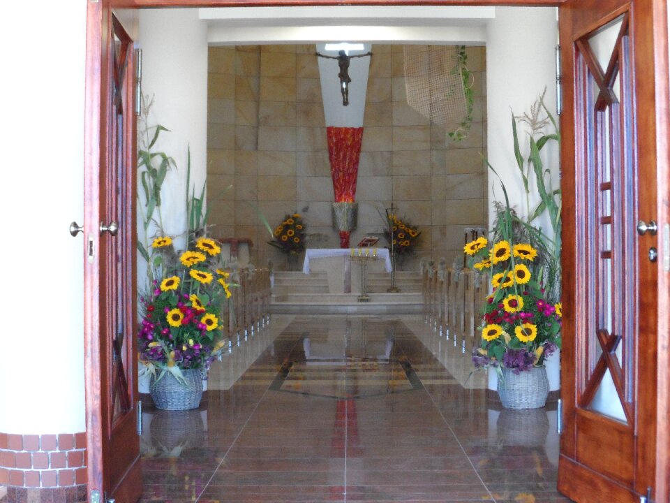 Church entrance the door