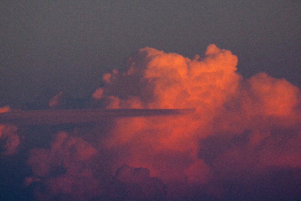 Red cumulus clouds cumulus