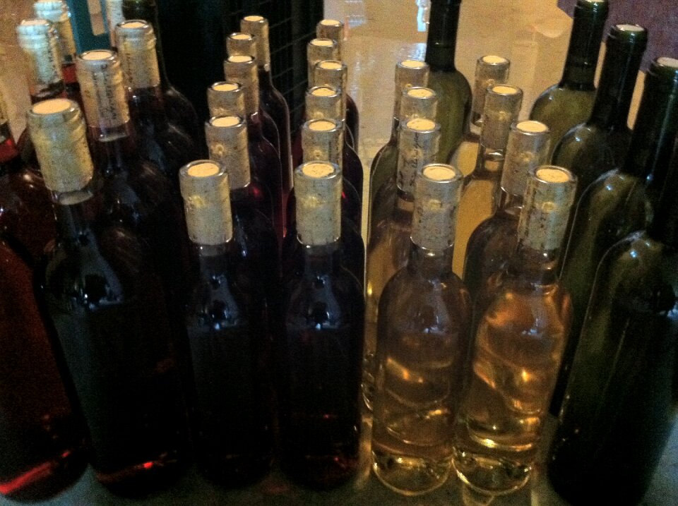 Bottles wine keller