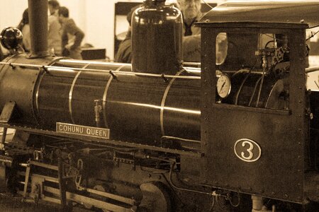 Nostalgia railway steam locomotive photo