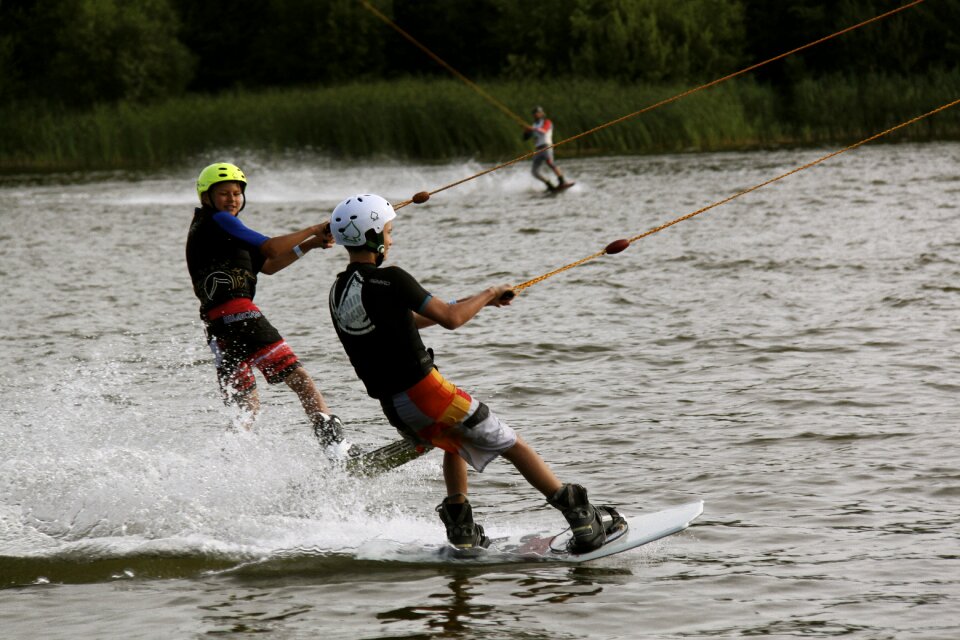 Waterskiing water skiing amber lake