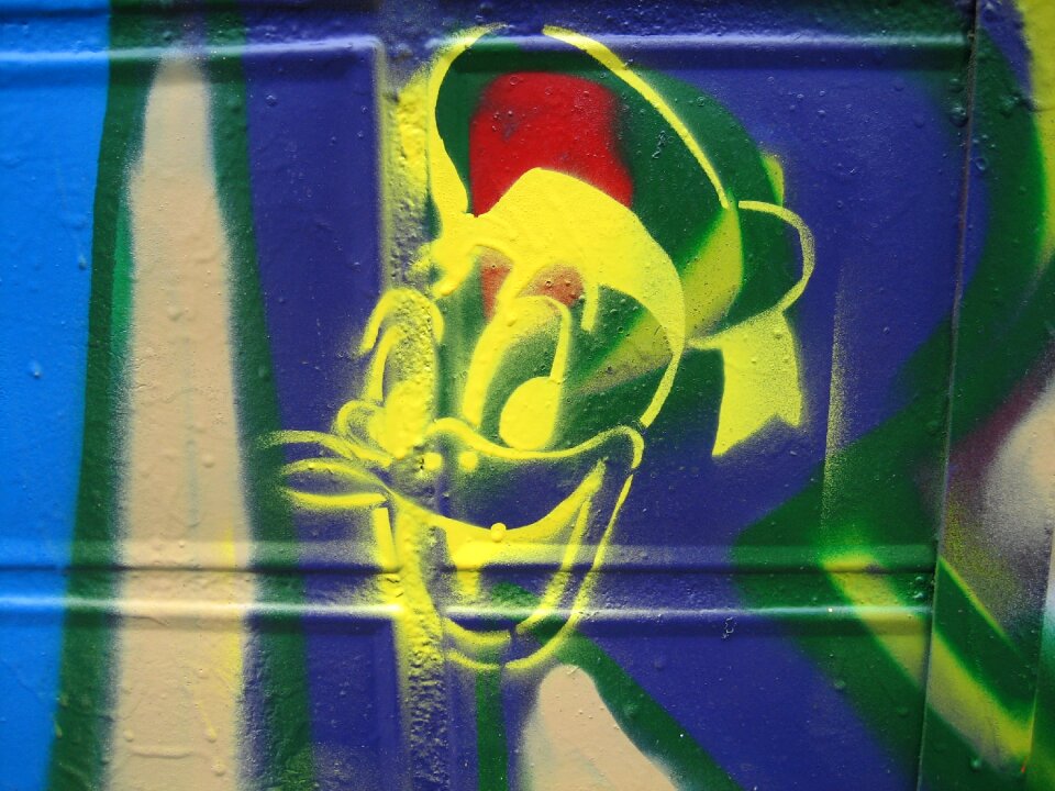 Template mural spray