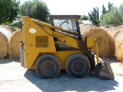 Yellow machine farm machine