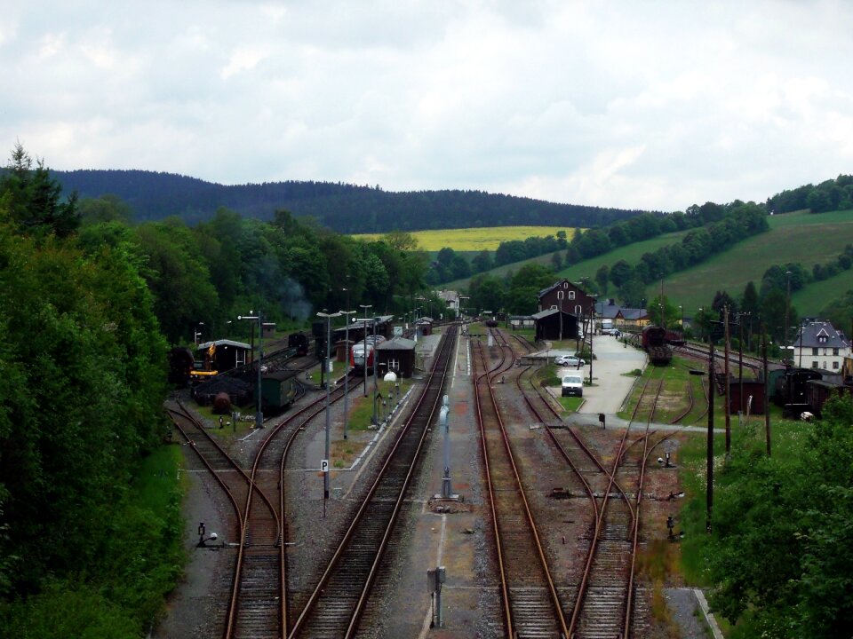 Train small gauge railway steam locomotive