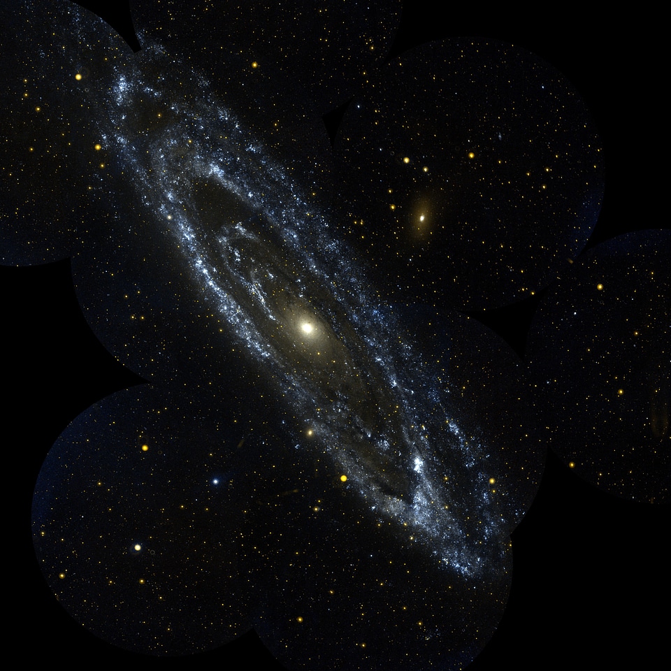 Spiral galaxy large andromedanebel starry sky