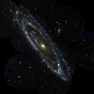 Spiral galaxy large andromedanebel starry sky photo