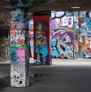 Urban colorful underground