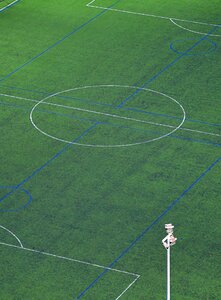 Green football pitch lines