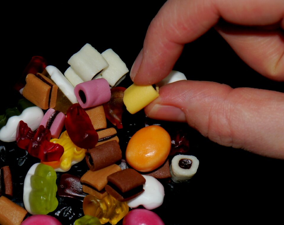 Nibble colorful chewing gum