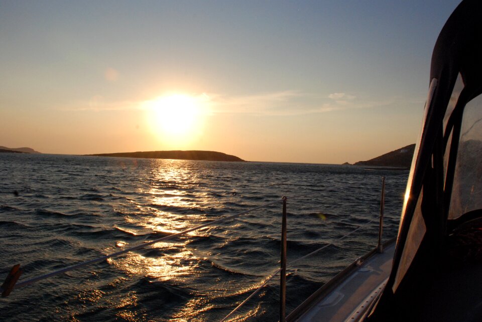Sunset sea afterglow